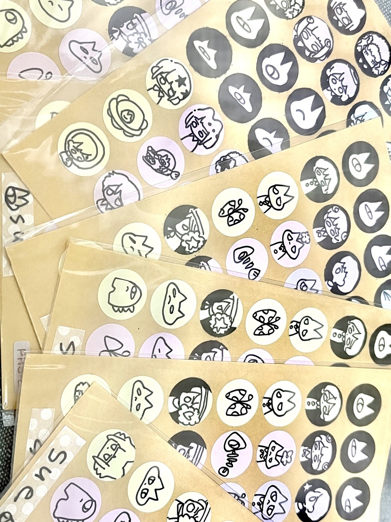 ランダム丸シール