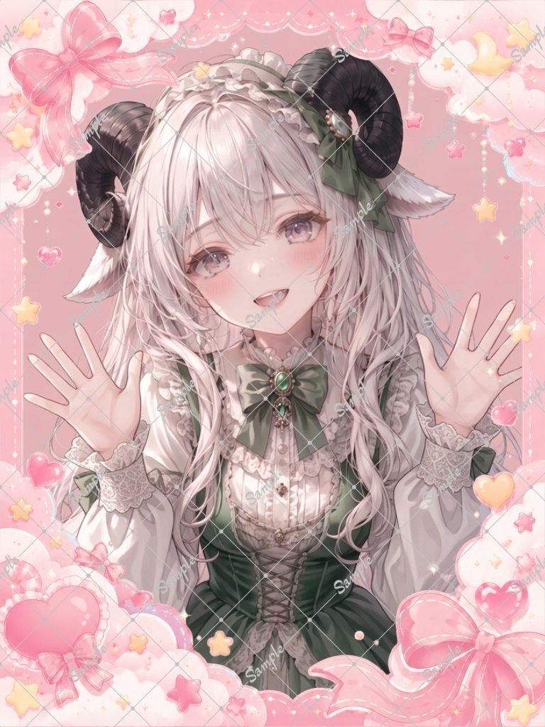 【配信素材】おはようVtuberフレームセット かわいい|色差分5色・文字あり/なし