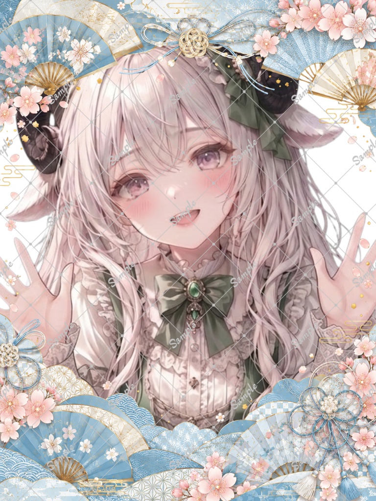 【配信素材】おはようVtuberフレームセット 和風|色差分5色・文字あり/なし