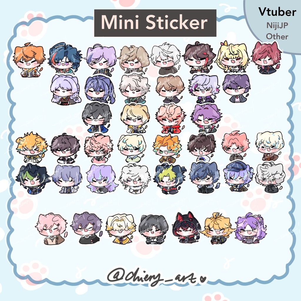 Mini Stickers Vtuber にじさんじJP　ミニステ
