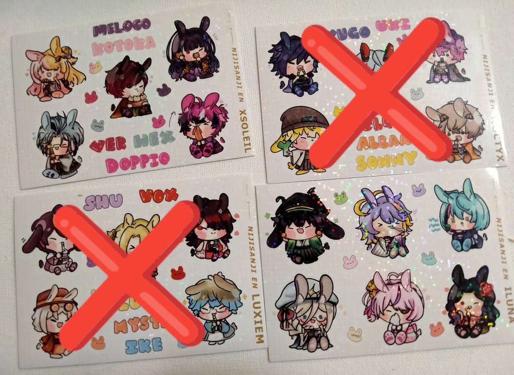 NijiBunnies Iluna & Xsoleil ステッカーシート