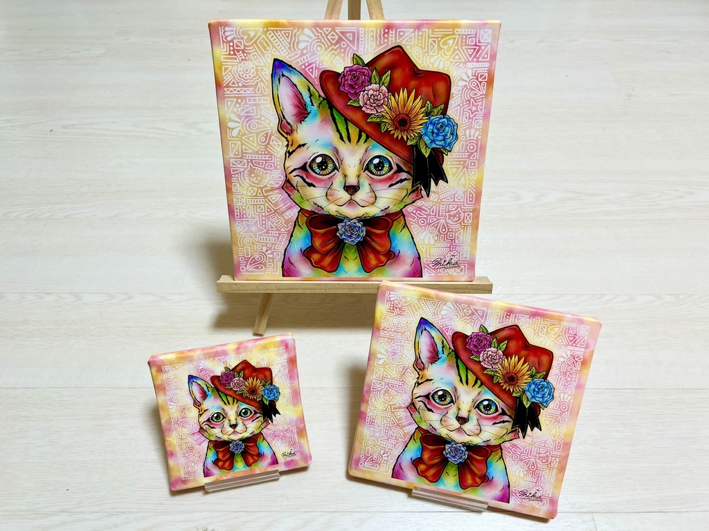 アートキャンバスパネル　『コネコノコイ』