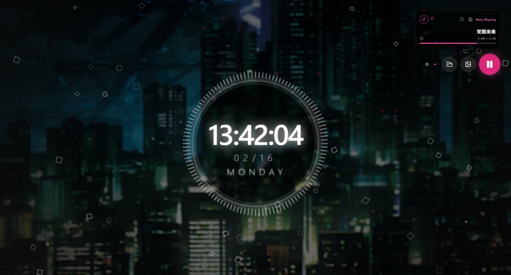 軽め、Windows専用アニメーション壁紙カスタマイズ可能アプリ。