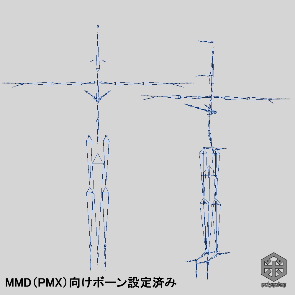 【MMD向け】ローポリ素体