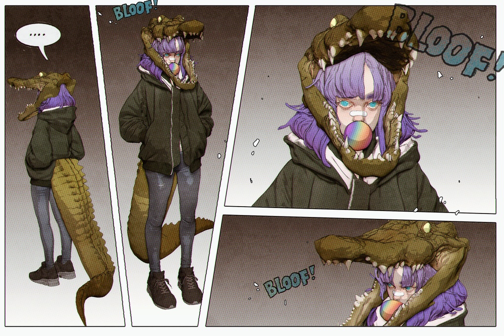 GK01- CROCOGIRL ワニヘッド娘