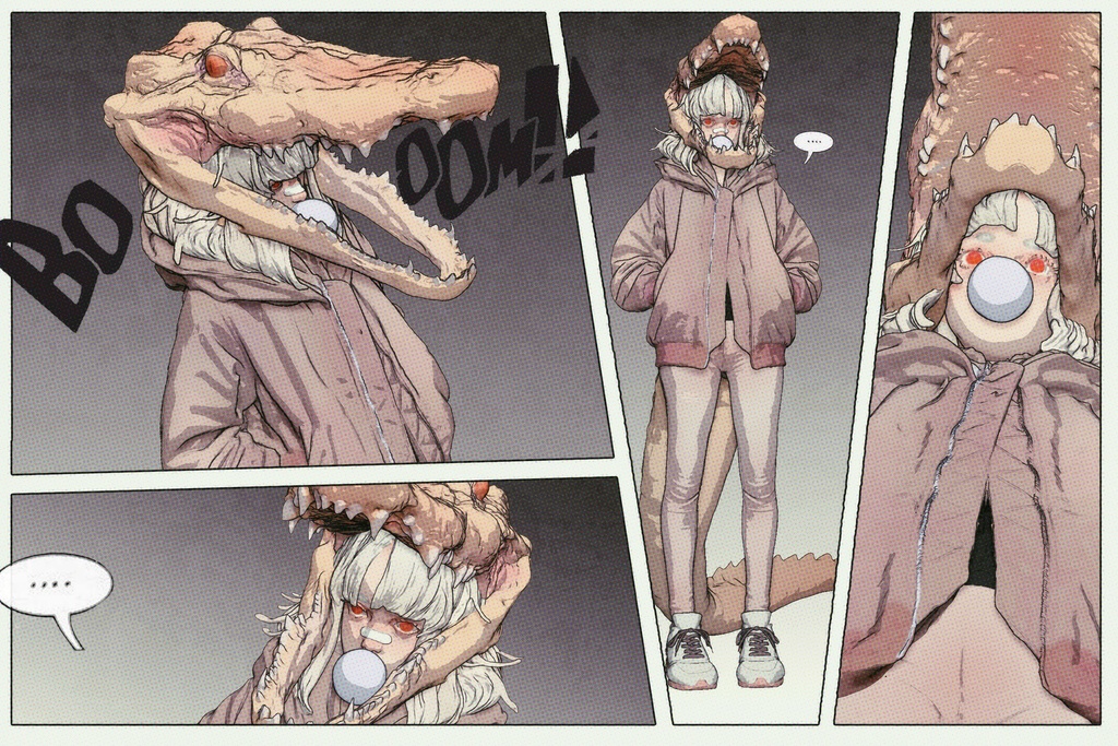 GK01- CROCOGIRL ワニヘッド娘