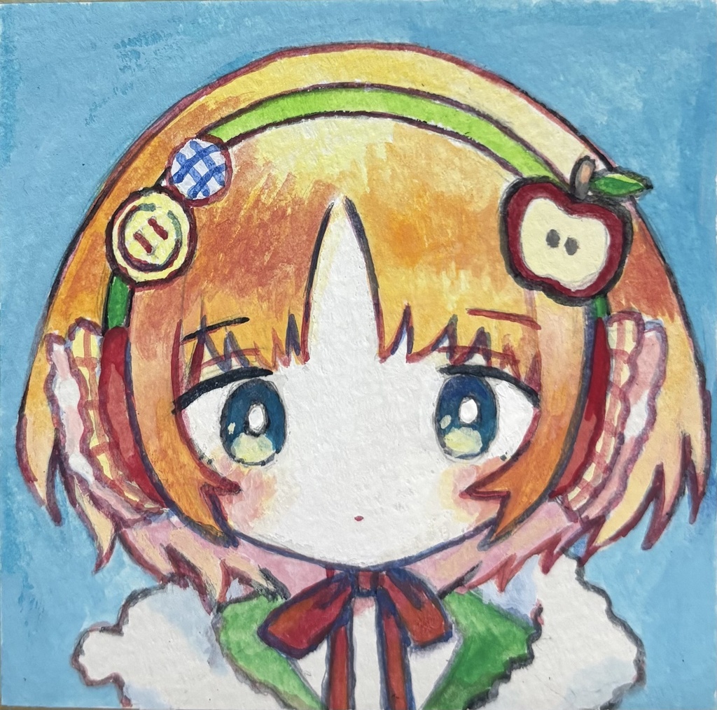 【原画】豆色紙の女の子