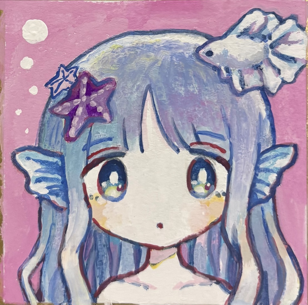 【原画】豆色紙の女の子