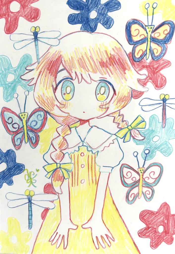 原画「黄色いワンピースの女の子」