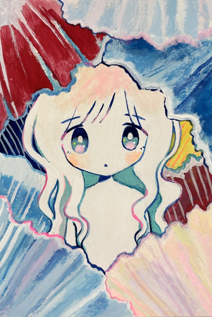 額装原画「重なりあう」