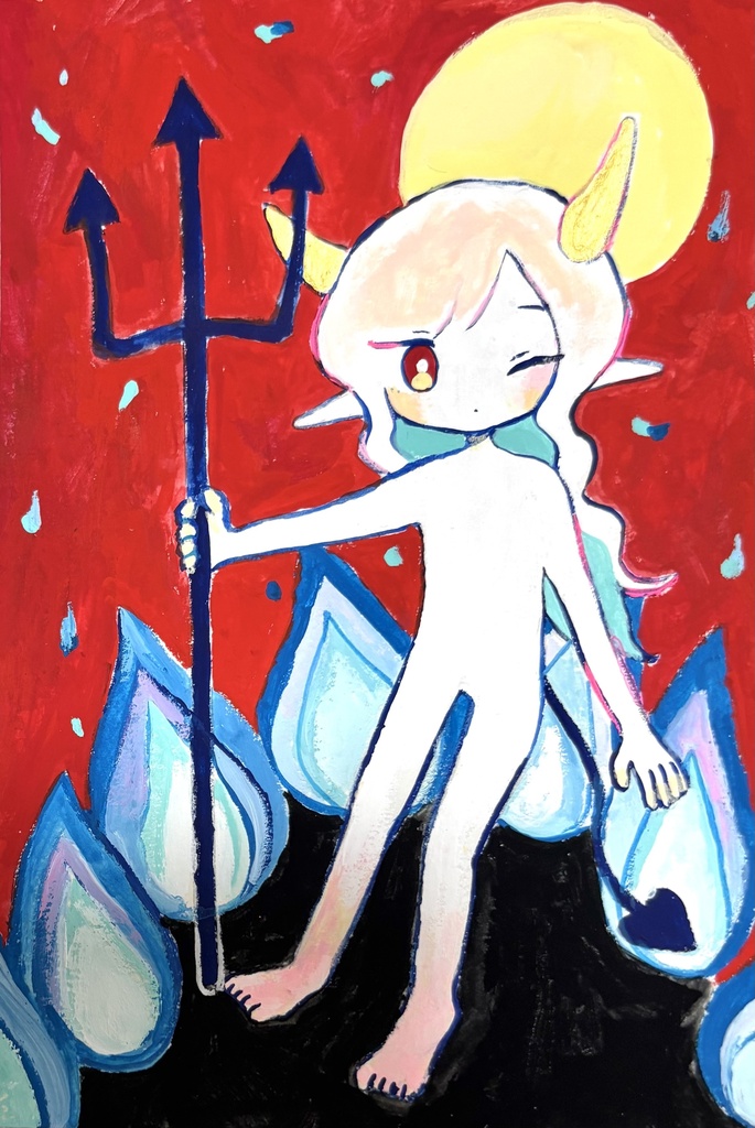 額装原画「強火」