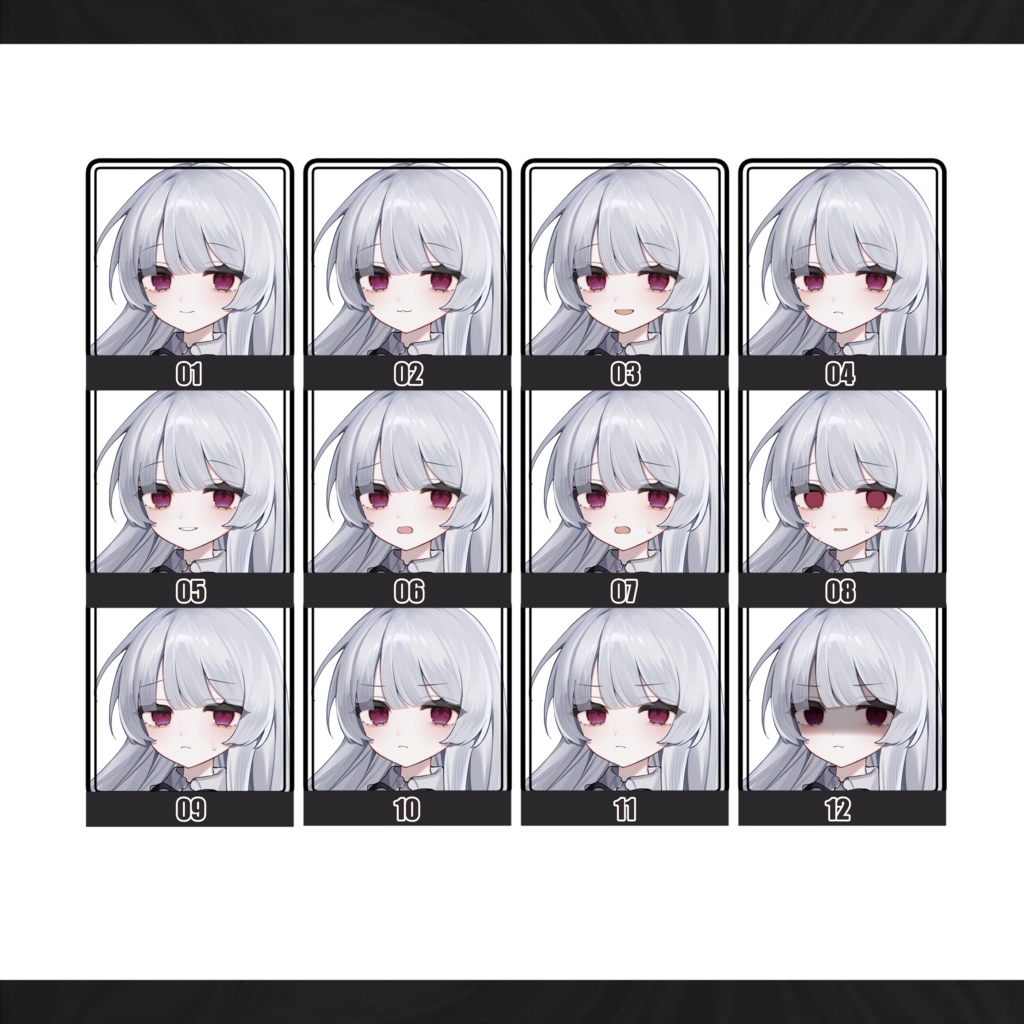 立ち絵素材_銀髪の女の子_22