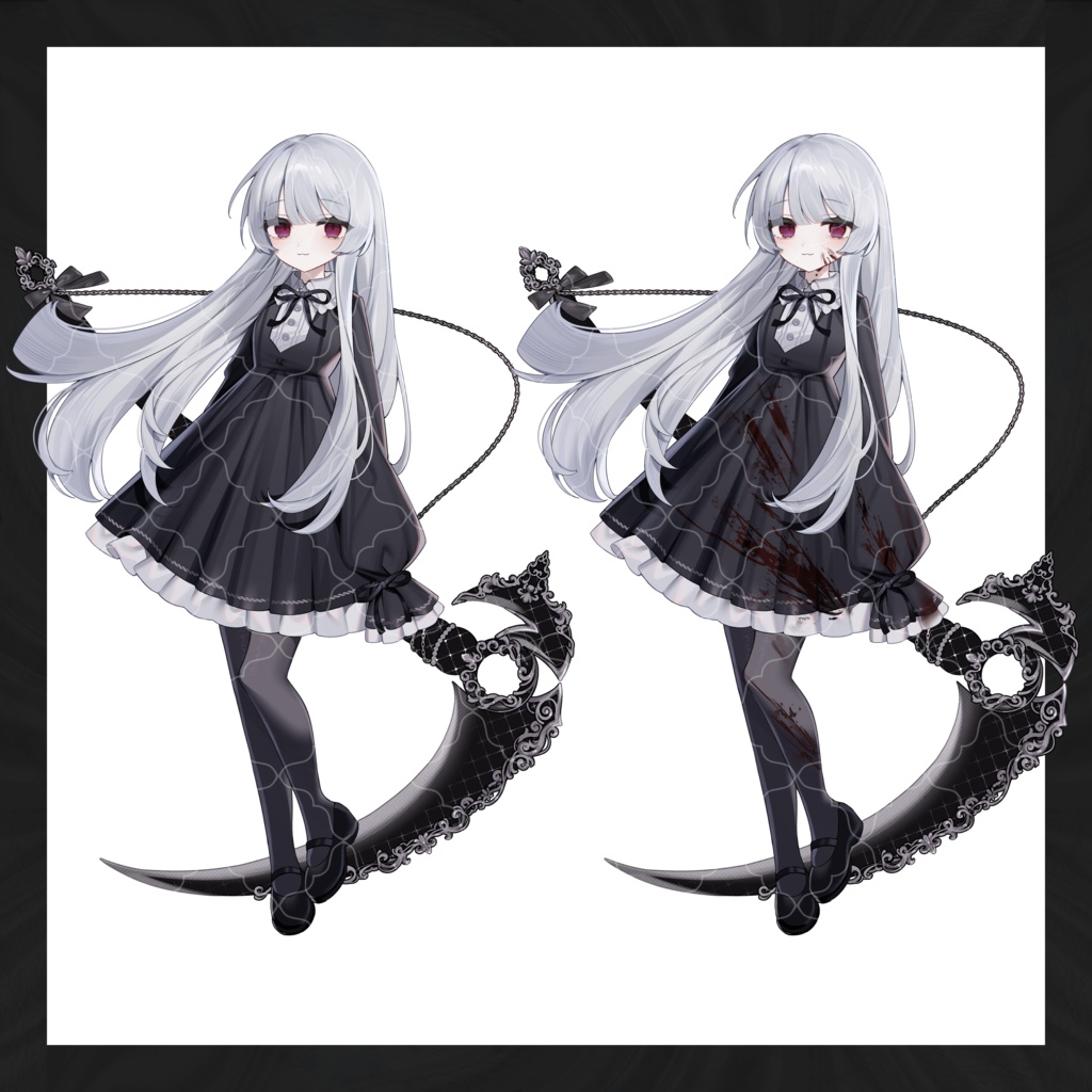 立ち絵素材_銀髪の女の子_22