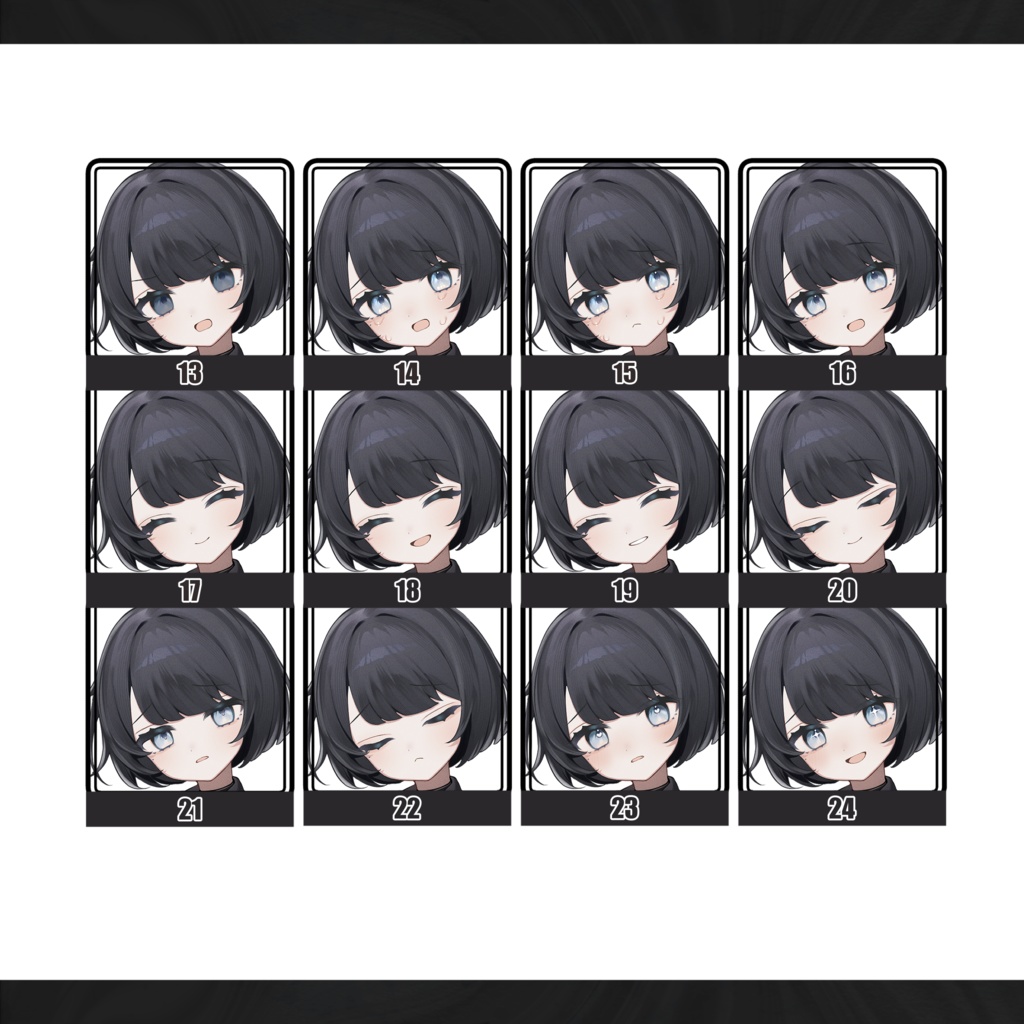 立ち絵素材_黒髪ボブの女の子_24