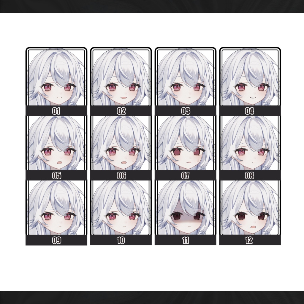 立ち絵素材_白髪の女の子_25