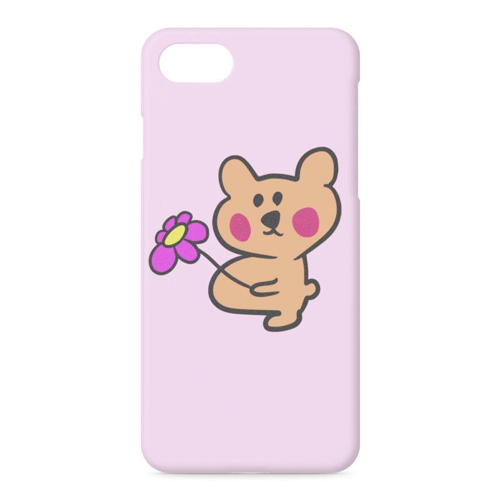 花とくまってぃiphoneケース