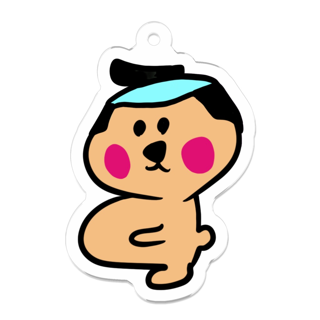 ちょんまげくまってぃアクリルキーホルダー(コーティング)
