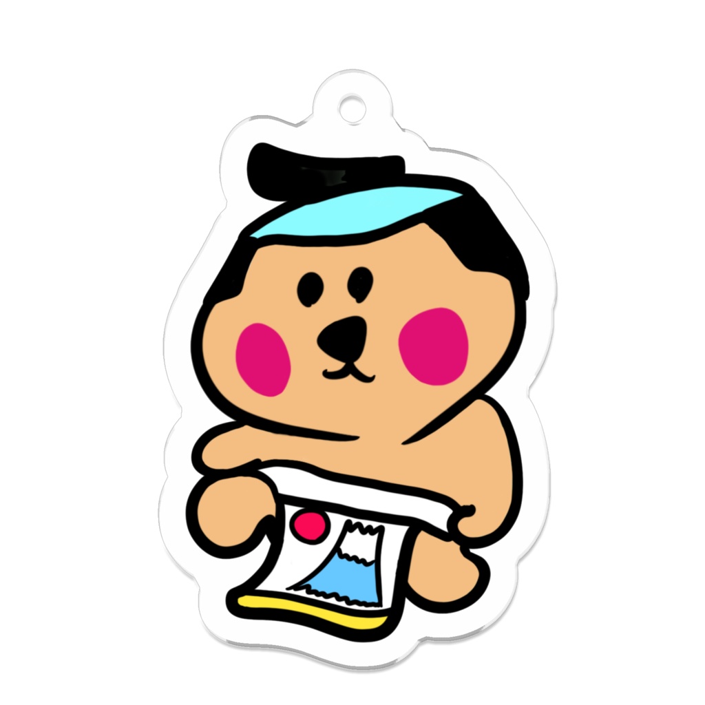 ふんどしくまってぃキーホルダー(コーティング)
