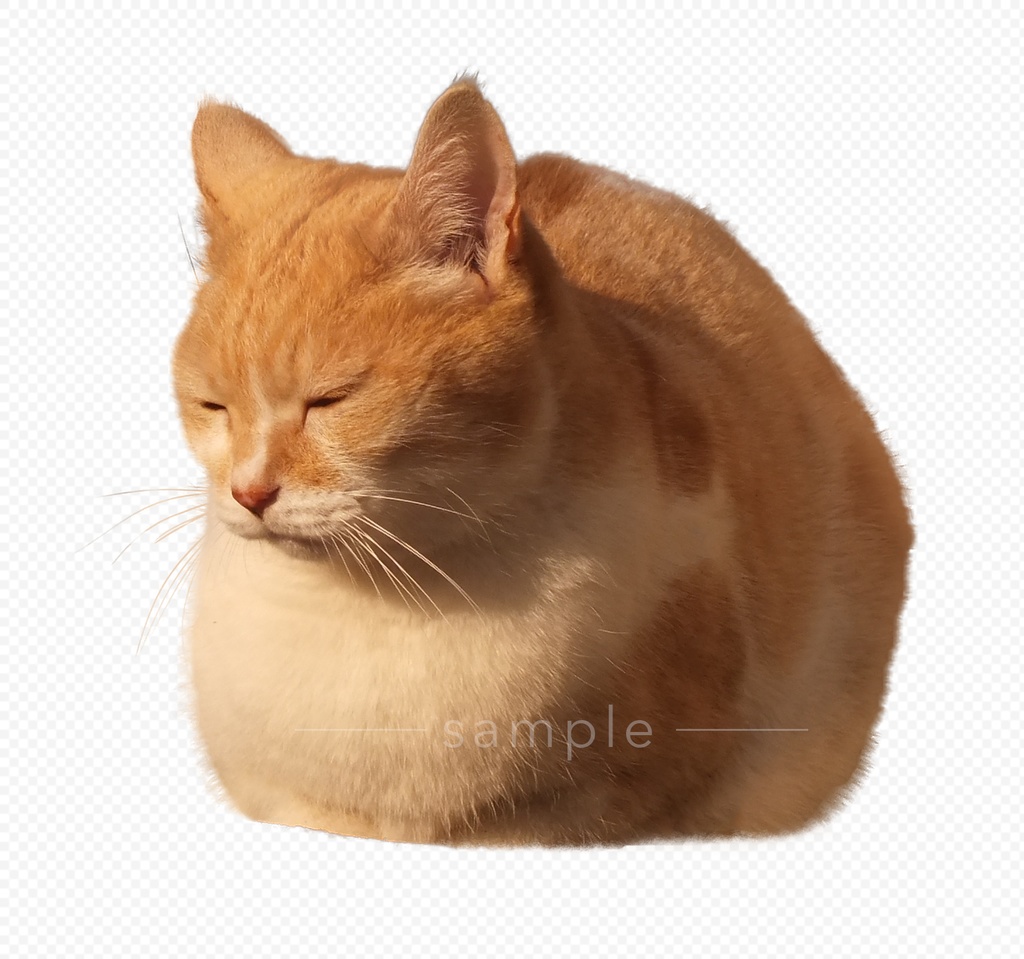 丸めの猫のアクスタ+壁紙