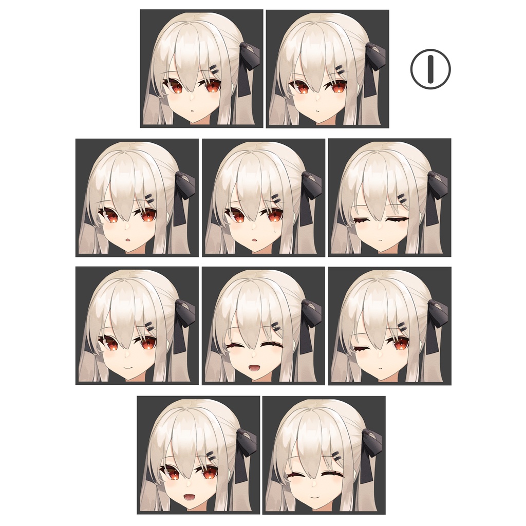 (再販) ゴスロリ風少女/表情差分×10種