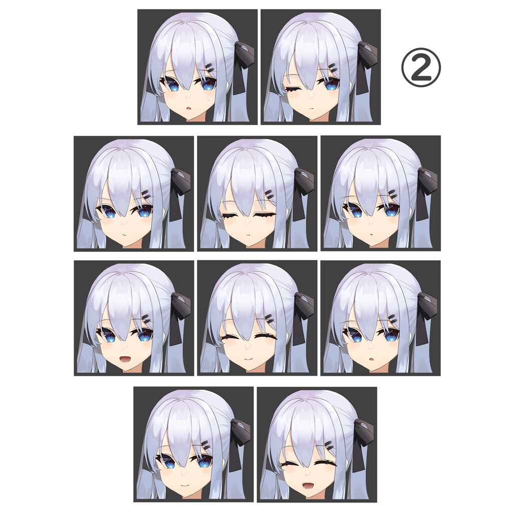 (再販) ゴスロリ風少女/表情差分×10種