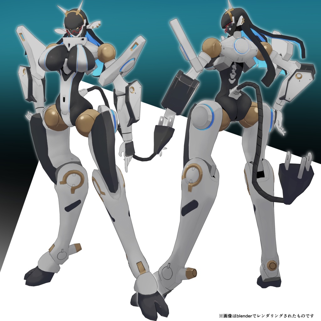 オリジナル3Dモデル「丑若さん」