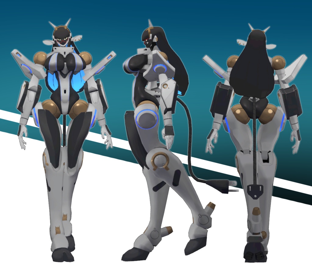 オリジナル3Dモデル「丑若さん」