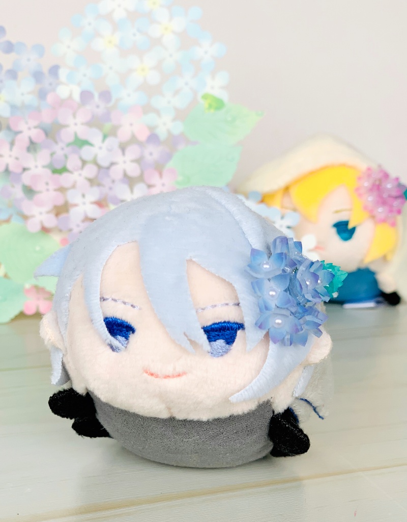 紫陽花のぬいぐるみ用アクセサリー
