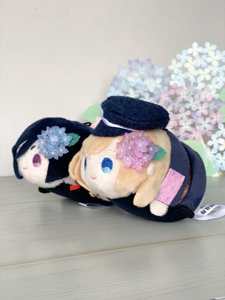 紫陽花のぬいぐるみ用アクセサリー
