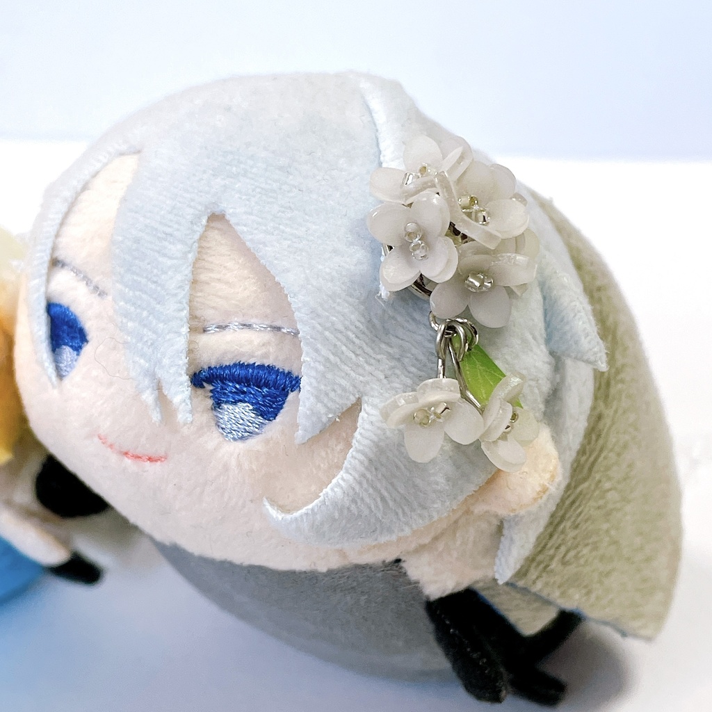 零れ金木犀/銀木犀のぬいぐるみ用アクセサリー・お揃い耳飾り
