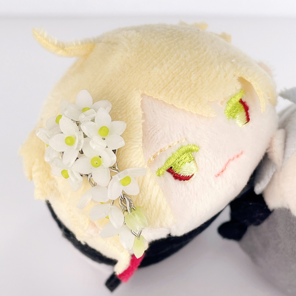 ライラックのぬいぐるみ用アクセサリー・お揃い耳飾り