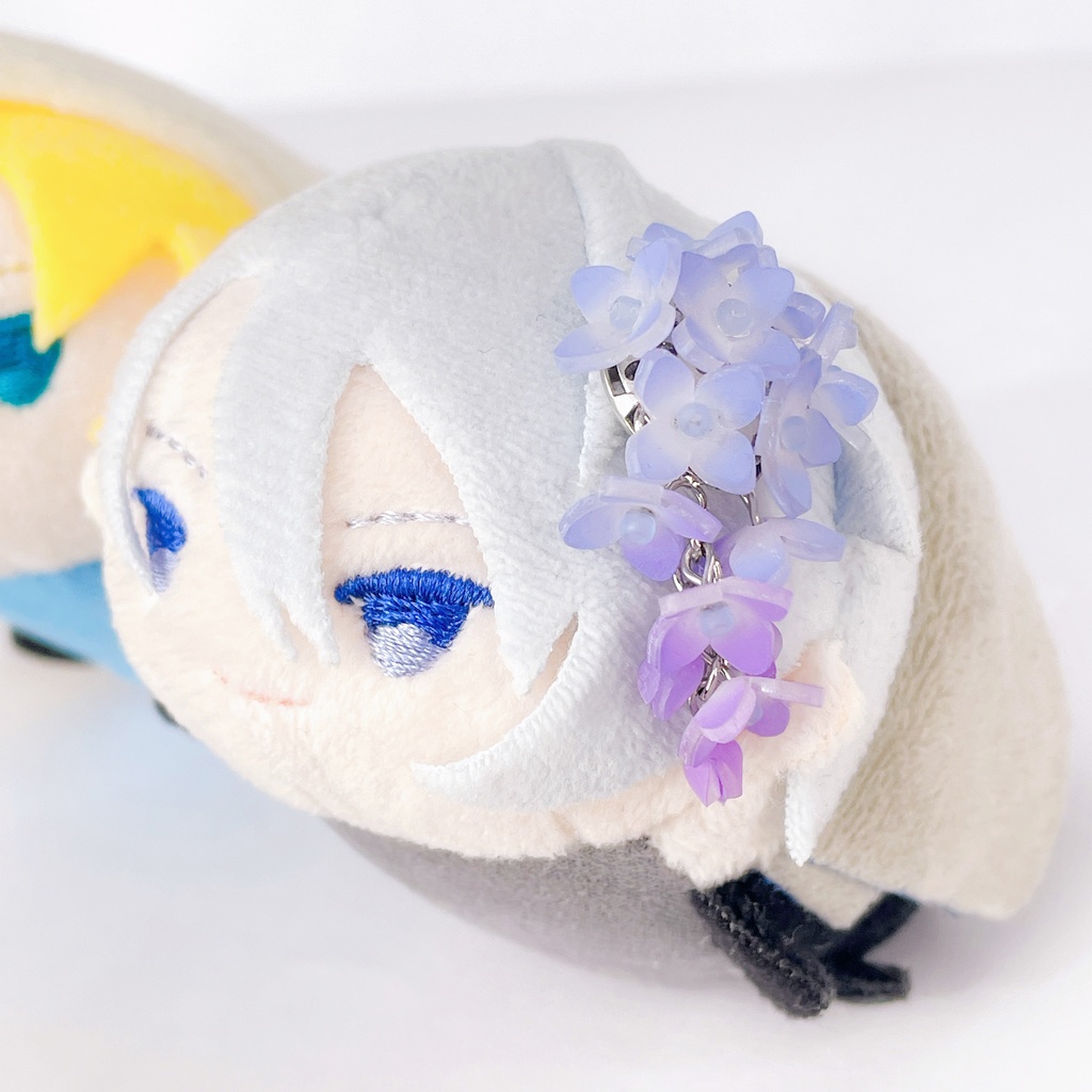 ライラックのぬいぐるみ用アクセサリー・お揃い耳飾り