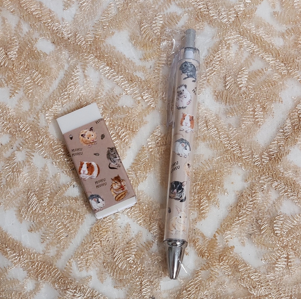 小動物のペン&消しゴム