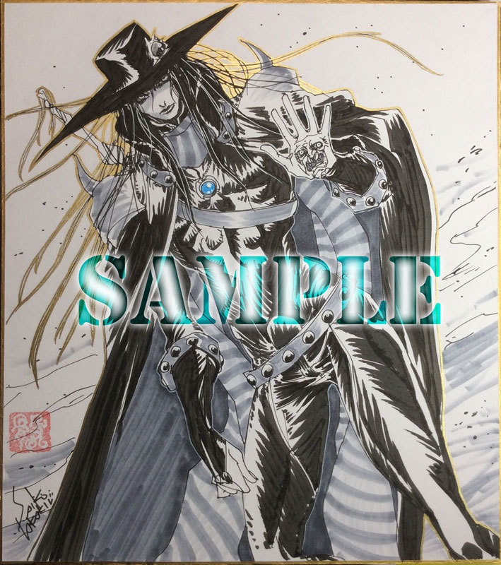 【受注生産】色紙コミッション　「黒いハンター」 色紙＜大＞　2021年7月募集