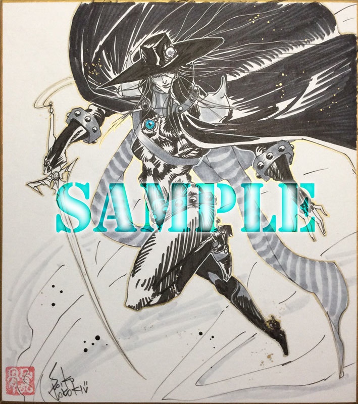 【受注生産】色紙コミッション 「黒いハンター」 色紙<大> 2021年9月募集