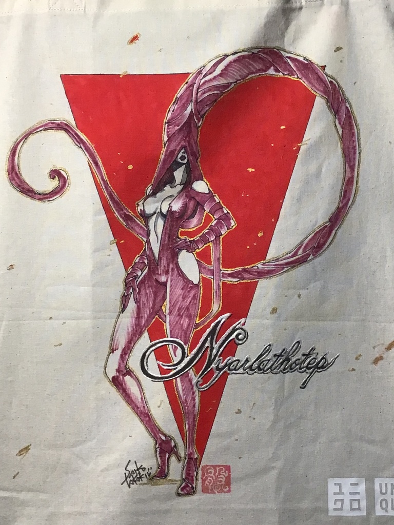 ドローイング布バッグ