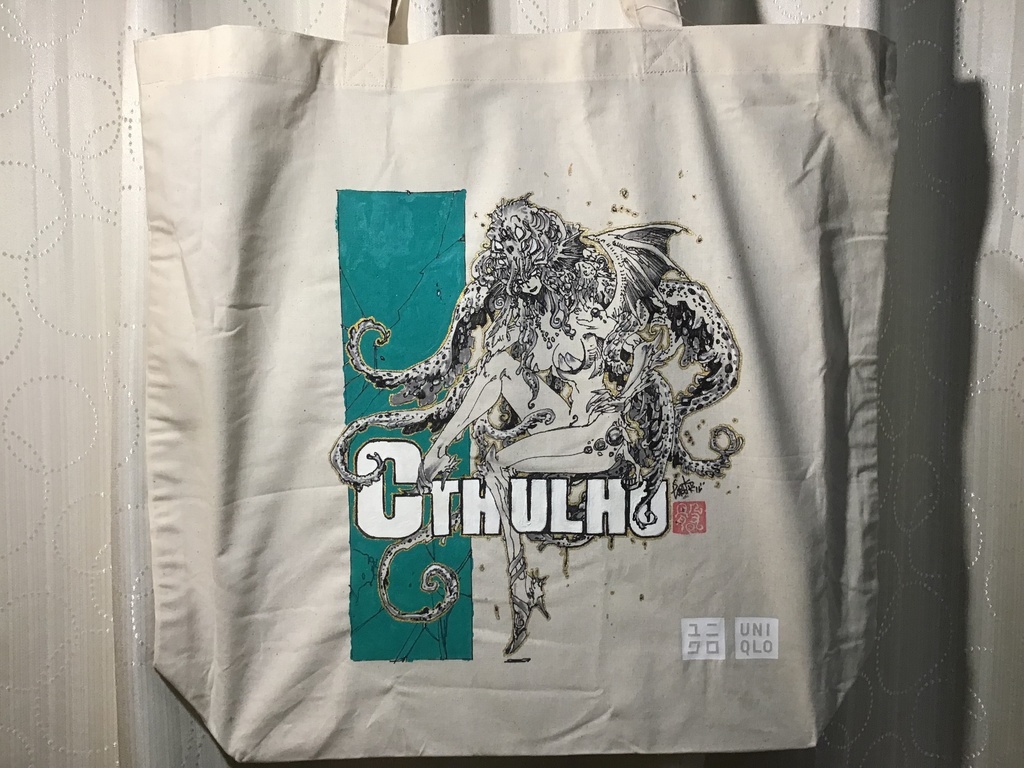 ドローイング布バッグ