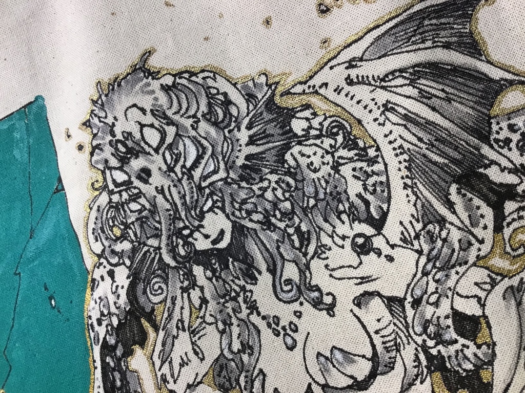 ドローイング布バッグ