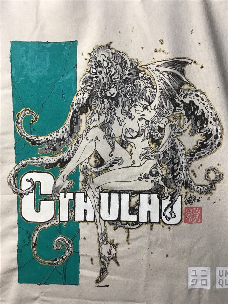 ドローイング布バッグ