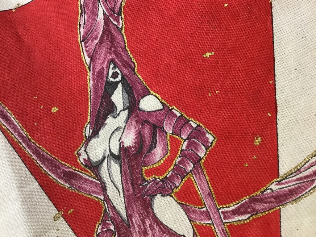 ドローイング布バッグ