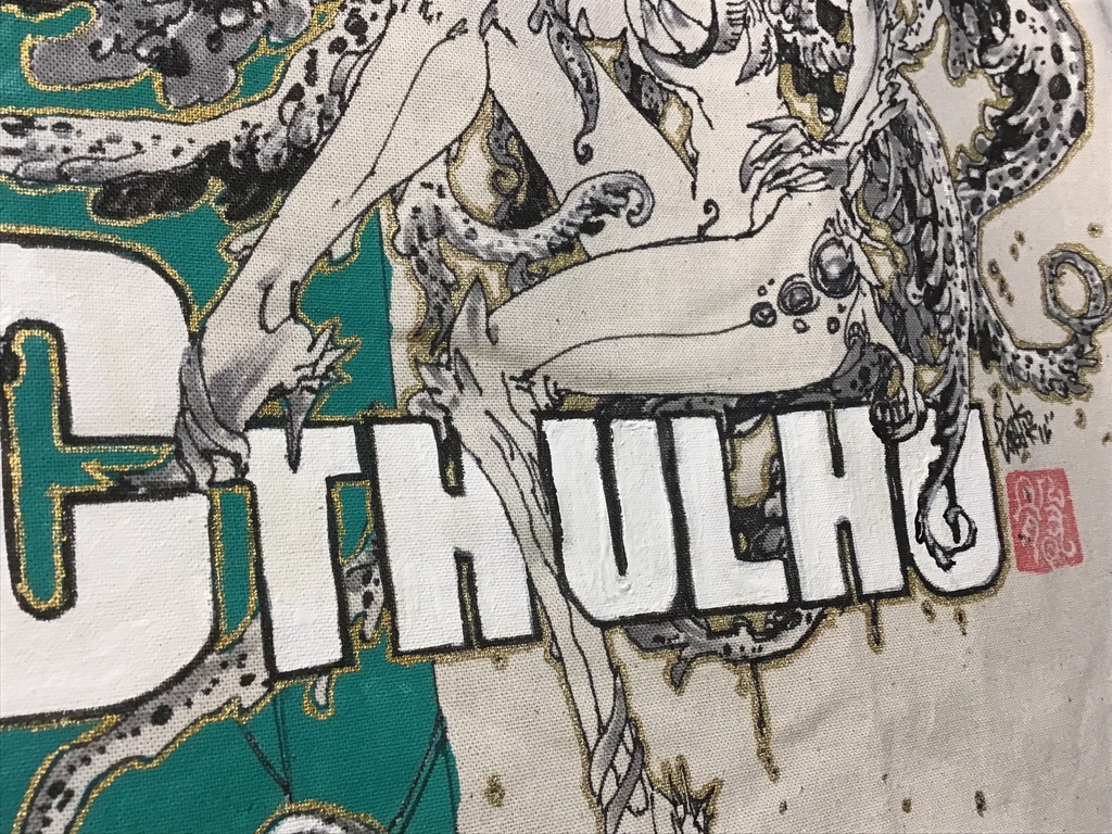 ドローイング布バッグ