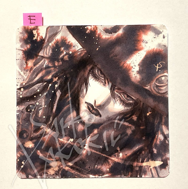 インクカラー水彩画