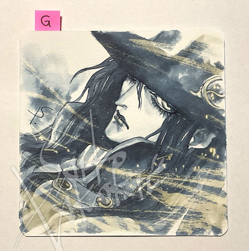 インクカラー水彩画