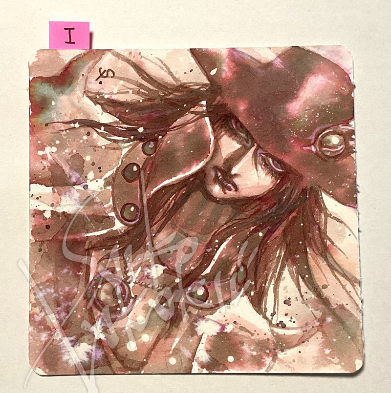 インクカラー水彩画