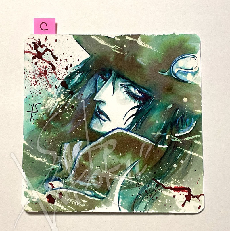 インクカラー水彩画