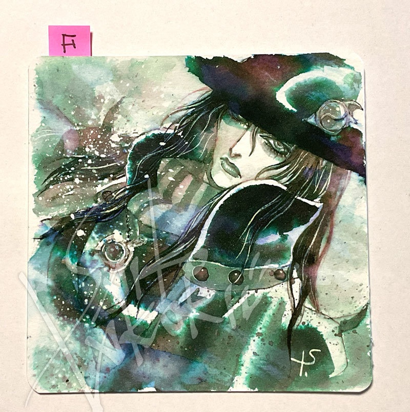 インクカラー水彩画