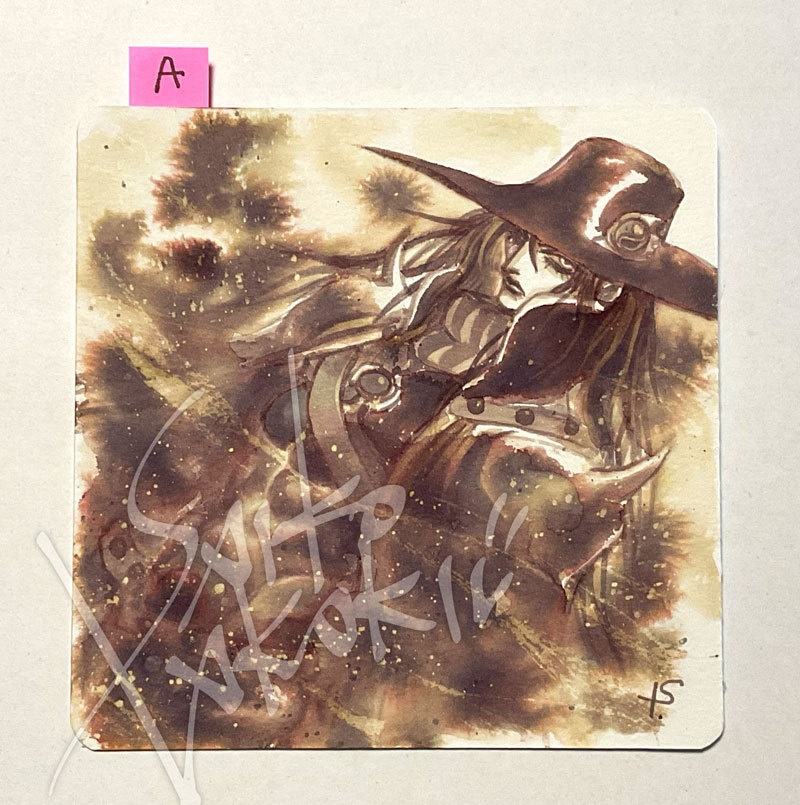 インクカラー水彩画