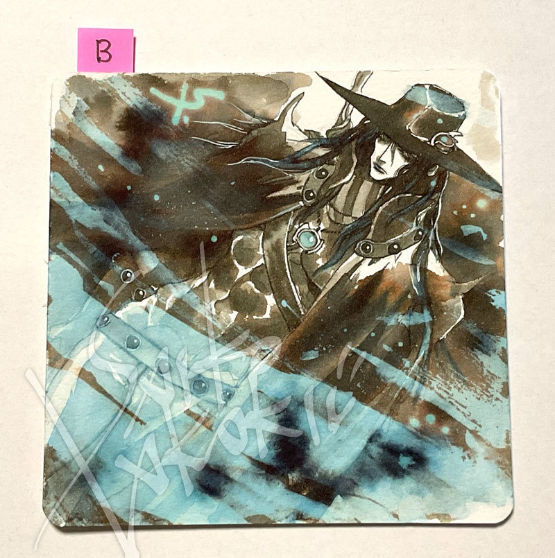 インクカラー水彩画