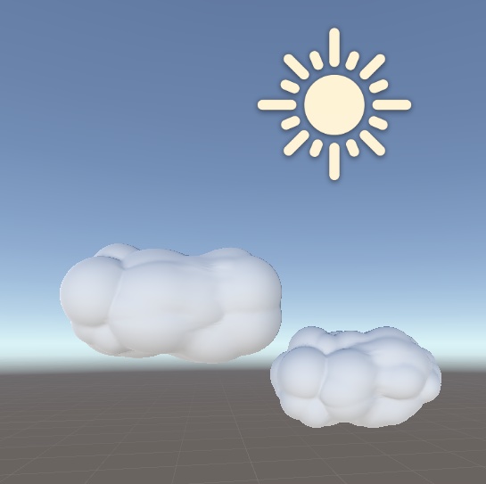 ただの雲 ×2【無料VRChat小物】