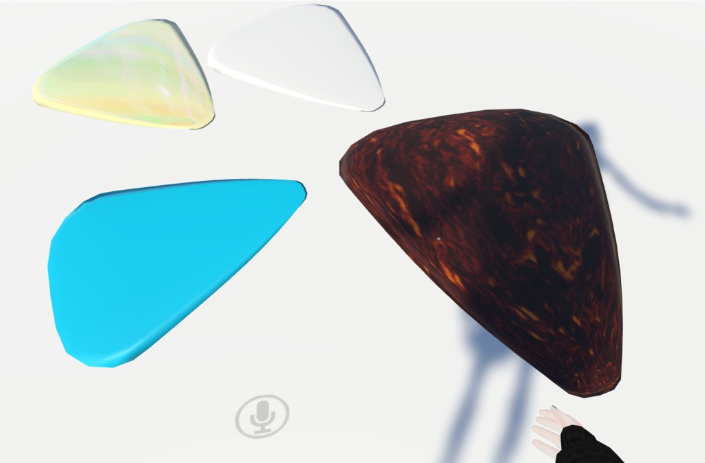 ただのピック×4【無料VRChat小物】